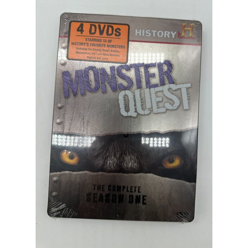 Monster Quest: The Complete Season 1 (DVD, 4 Disc Set) SteelBook History Ch. NEW